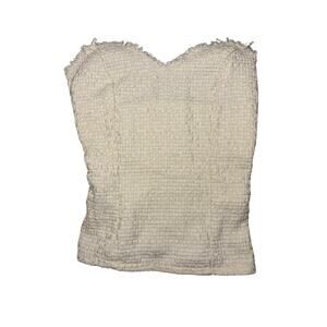 Chic textured beige tube top 🤍✨ - Size M